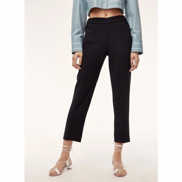 Aritzia Wilfred Crepe Darontal Pull On Pant Black - Picture 2 of 9